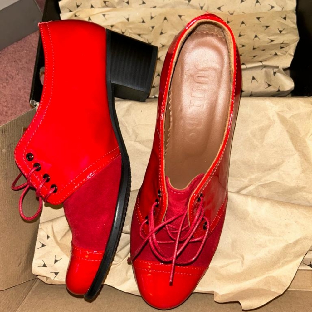 Moor Oxford pumps, red